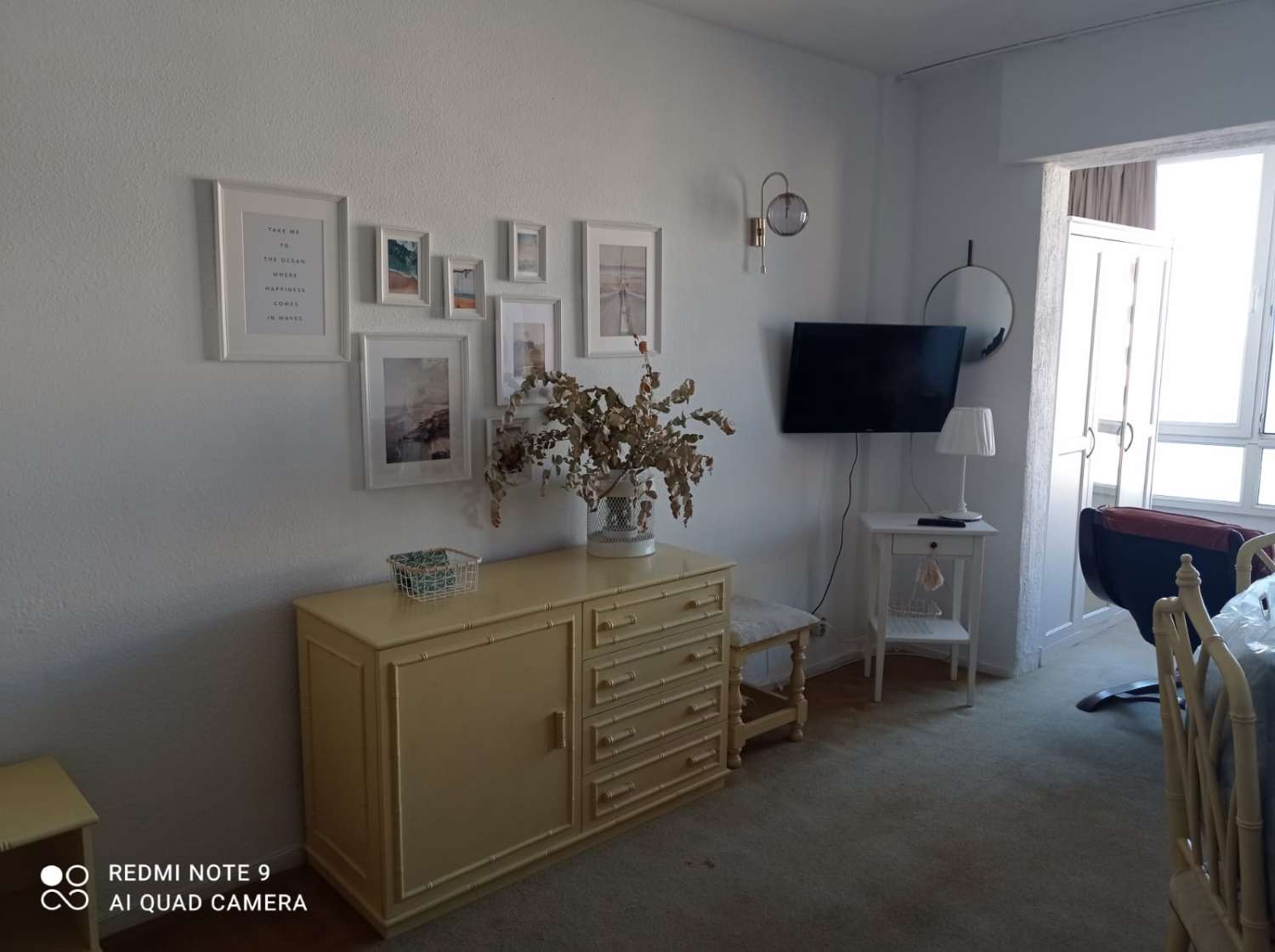 For rent from 1.9.26-30.6.27 Nice studio with sea views on 1st line beach Los Boliches in Fuengirola