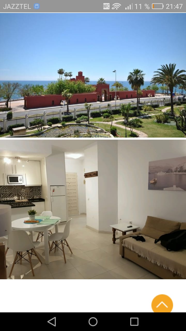 Se alquila MEDIA TEMPORADA del 01/10/2026 - 30/05/27 bonito apartamento con vistas al mar en 1ª linea de playa Benalmádena Costa