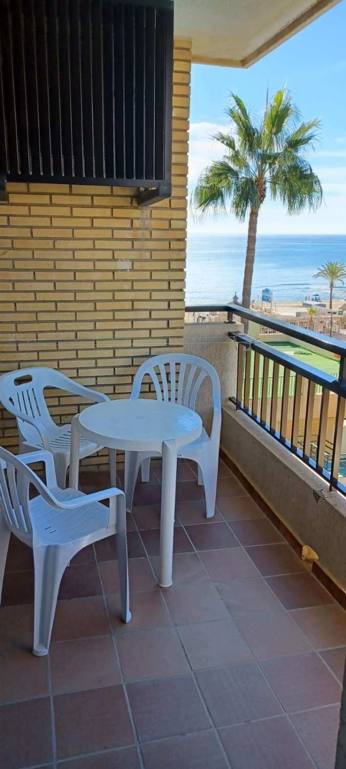 Se alquila  desde 01/12/2025 - 01/04/2026 y desde 01/09/2026 hasta 30/06/2027 bonito apartamento con vistas al mar en 1ª línea de playa en Fuengirola