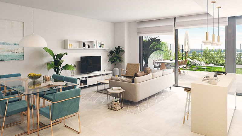 APARTAMENTO BAJO EN VENTA OBRA NUEVA EN EXCLUSIVA PROMOCIÓN EN LOS ALAMOS (TORREMOLINOS)