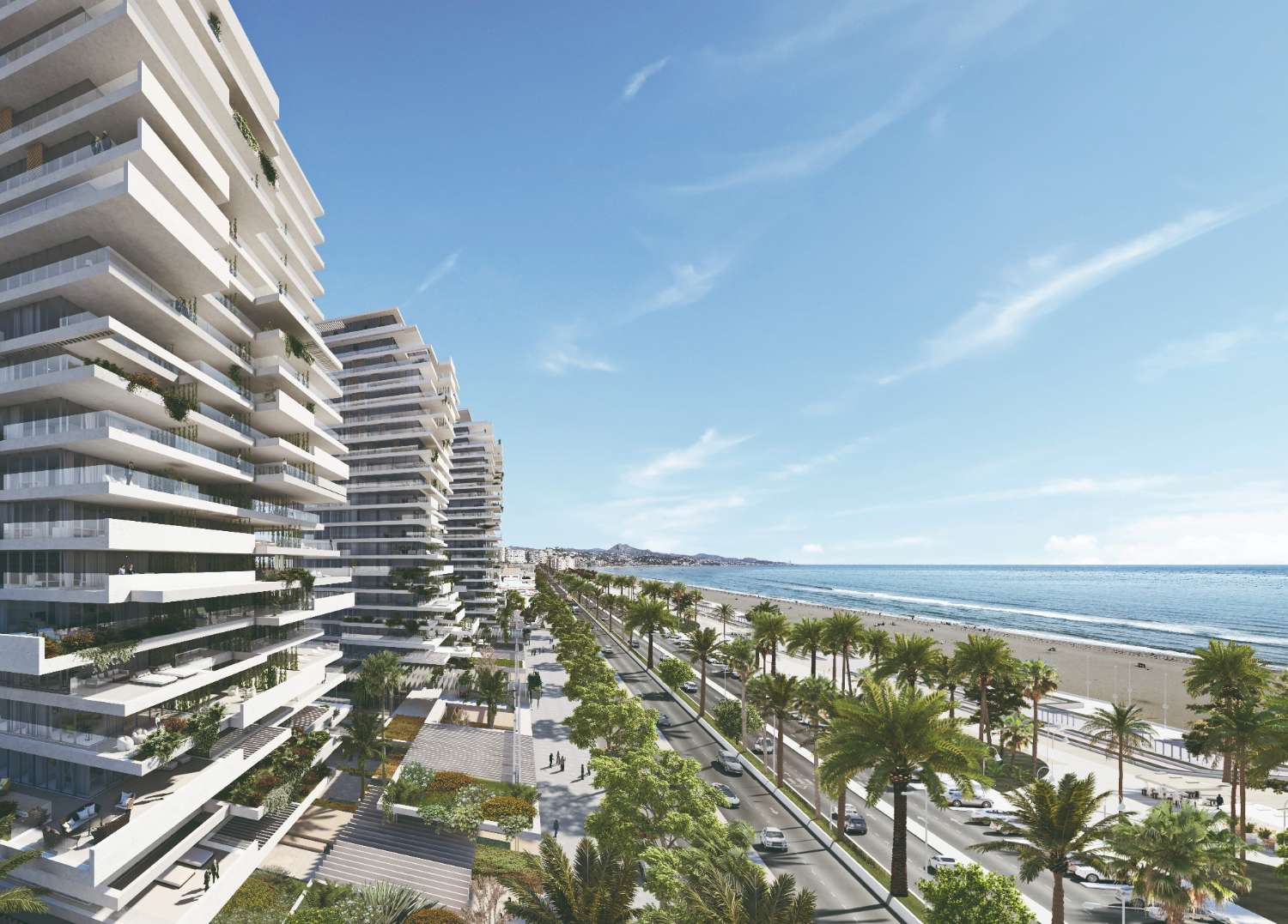 APARTAMENTO DE LUJO VISTAS AL MAR, EN VENTA, OBRA NUEVA EN 1º LINEA DE PLAYA (MALAGA)