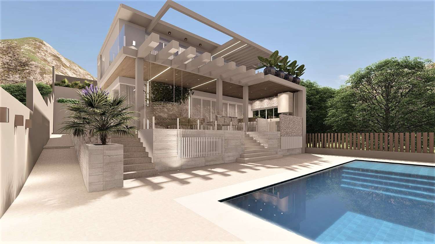 SE VENDE MARAVILLOSA VILLA DE DISEÑO CON VISTAS AL MAR EN ARROYO DE LA MIEL (BENALMADENA)