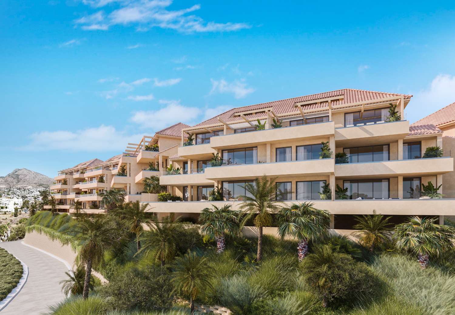Obra nueva. En venta estupendos apartamentos en un exclusivo complejo residencial en Benalmádena