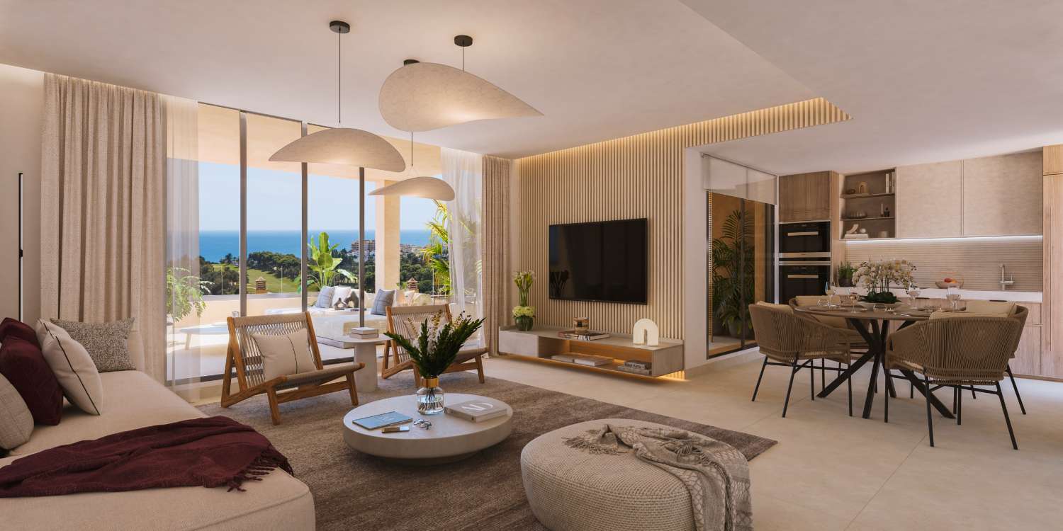 Obra nueva. En venta estupendos apartamentos en un exclusivo complejo residencial en Benalmádena