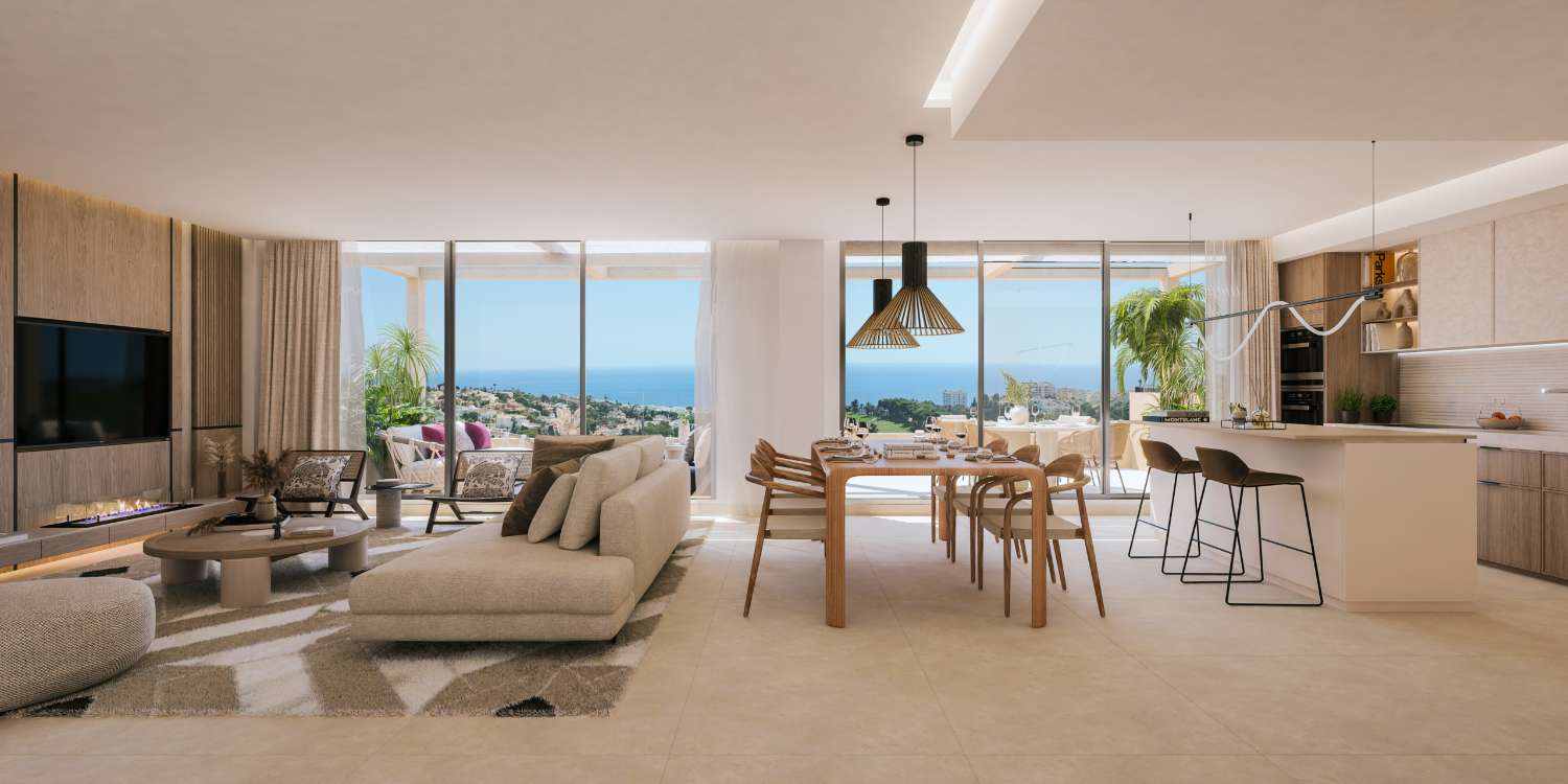 Obra nueva. En venta estupendos apartamentos en un exclusivo complejo residencial en Benalmádena