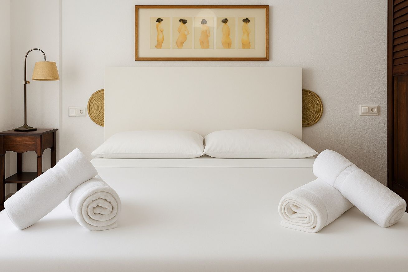 Se alquila desde ahora  hasta 31.6.26 y desde 1.9.26-31.5.27 bonito apartamento  con vistas laterales al mar en Benalmadena muy cerca de Puerto Marina